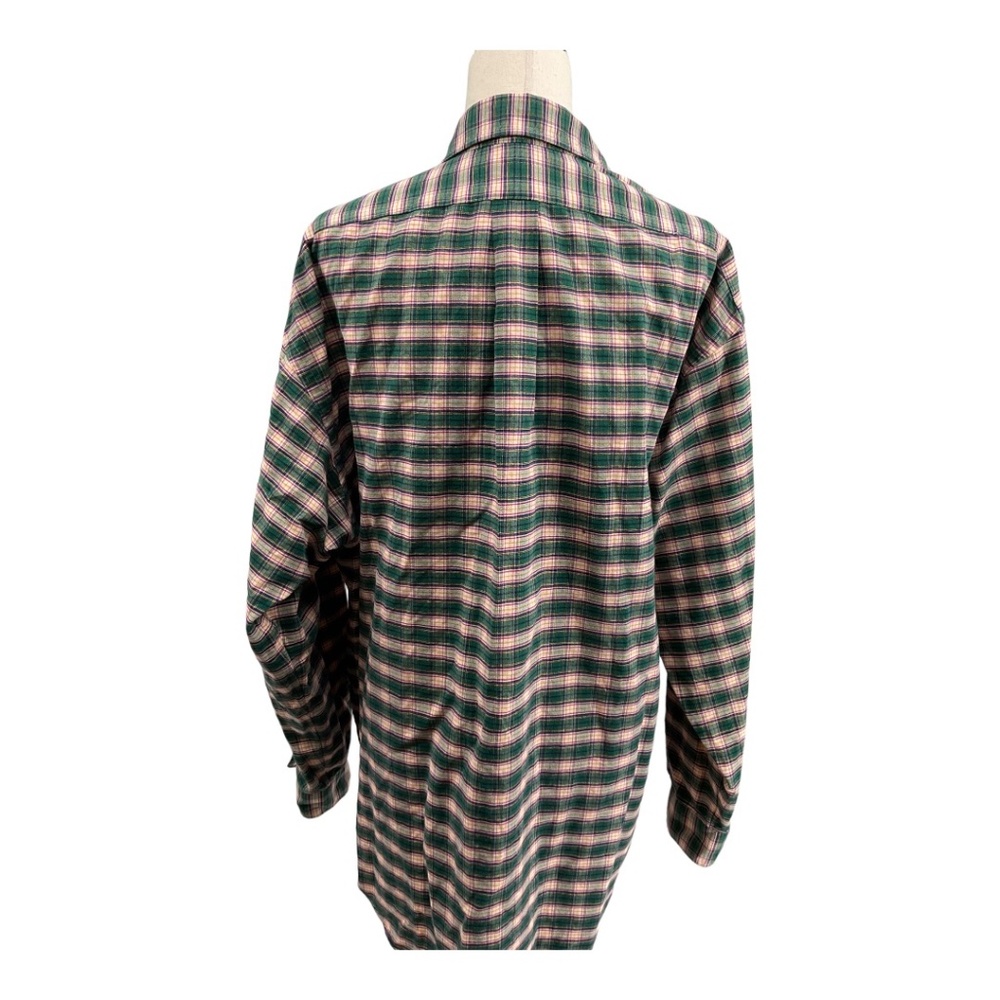 Ralph Lauren Cotton Button Down Long Sleeve Plaid Brushed Shirt - Picture 7 of 11